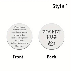 Men's Stainless Steel Pocket Hug Coin Gift