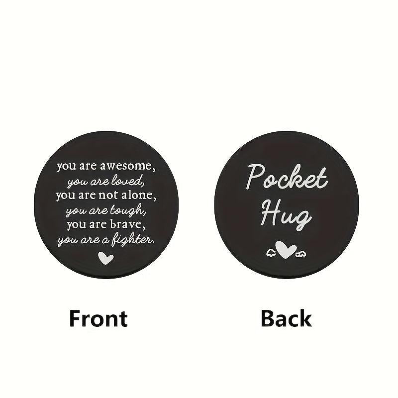 Stainless Steel Pocket Hug Coin Inspirational Gift For Men