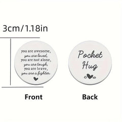 Stainless Steel Pocket Hug Coin Inspirational Gift For Men