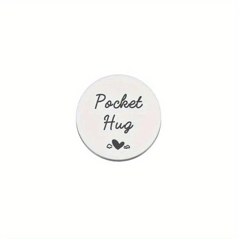 Stainless Steel Pocket Hug Coin Inspirational Gift For Men
