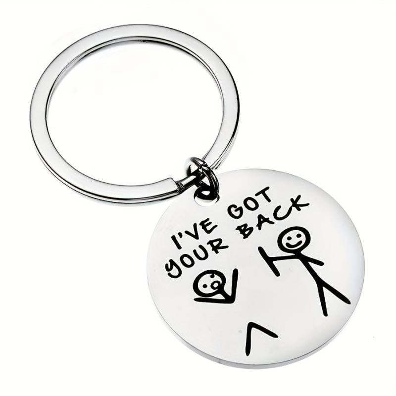 Funny Friendship Keychain for Brother Sister Bestie Daughter Son
