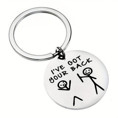 Funny Friendship Keychain for Brother Sister Bestie Daughter Son