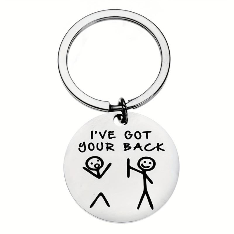 Funny Friendship Keychain for Brother Sister Bestie Daughter Son