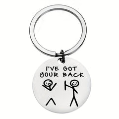 Funny Friendship Keychain for Brother Sister Bestie Daughter Son
