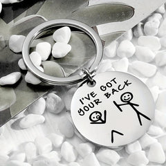 Funny Friendship Keychain for Brother Sister Bestie Daughter Son