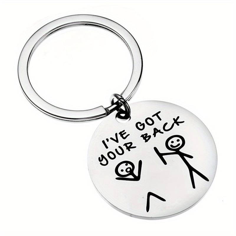 Funny Friendship Keychain for Brother Sister Bestie Daughter Son