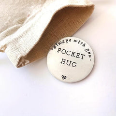 Stainless Steel Pocket Hug Coin Gift Token for Men