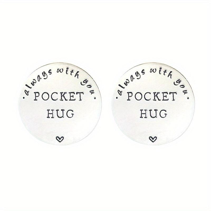 Stainless Steel Pocket Hug Coin Gift Token for Men