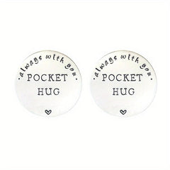 Stainless Steel Pocket Hug Coin Gift Token for Men