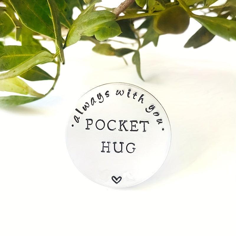 Stainless Steel Pocket Hug Coin Gift Token for Men