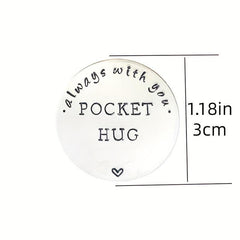 Stainless Steel Pocket Hug Coin Gift Token for Men