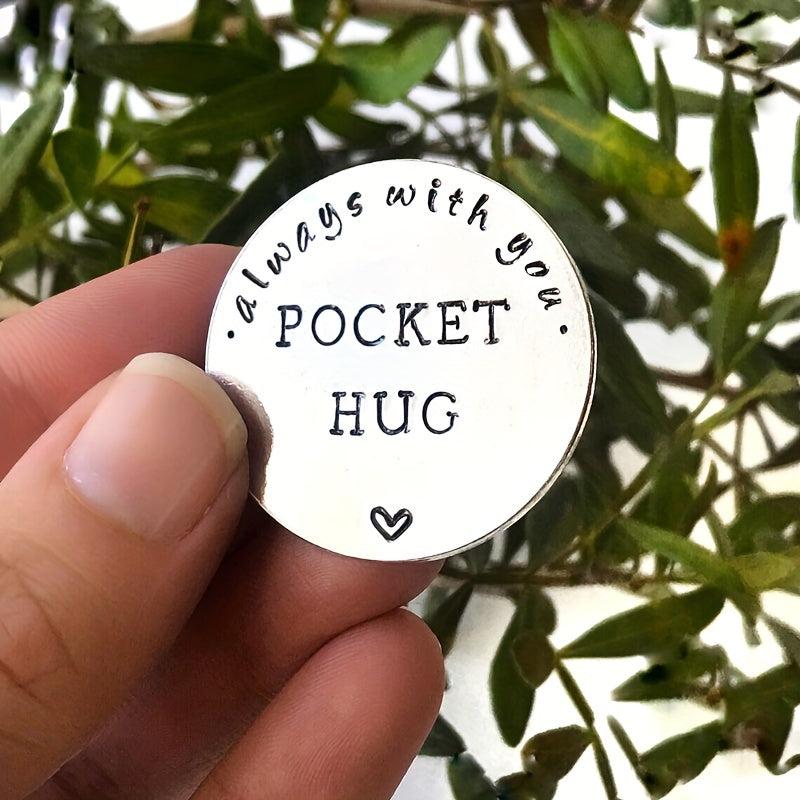 Stainless Steel Pocket Hug Coin Gift Token for Men