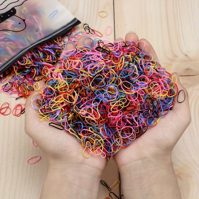 1500pcs Colorful Elastic Hair Tie for Girls