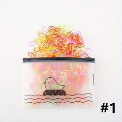 1500pcs Colorful Elastic Hair Tie for Girls