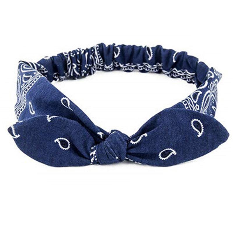 Paisley Print Boho Head Band Women's Soft Headbands