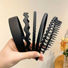 9pcs Matte Hair Bands Non Slip Solid Hair Accessories