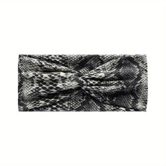 Boho Cross Knotted Headband Leopard Print Hair Band Y2K Bandana