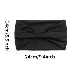 Solid Color Wide Brim Hair Band Top Knotted Headband