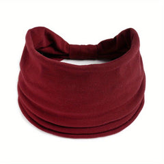 Solid Color Wide Brim Hair Band Top Knotted Headband