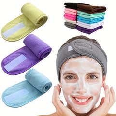 Adjustable Microfiber Headband for Face Washing & Skincare
