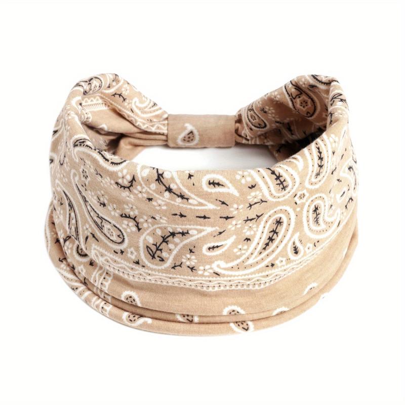 Boho Style Vintage Headband Paisley Stretchy Turban Knotted Headband