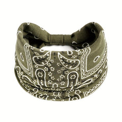 Boho Style Vintage Headband Paisley Stretchy Turban Knotted Headband