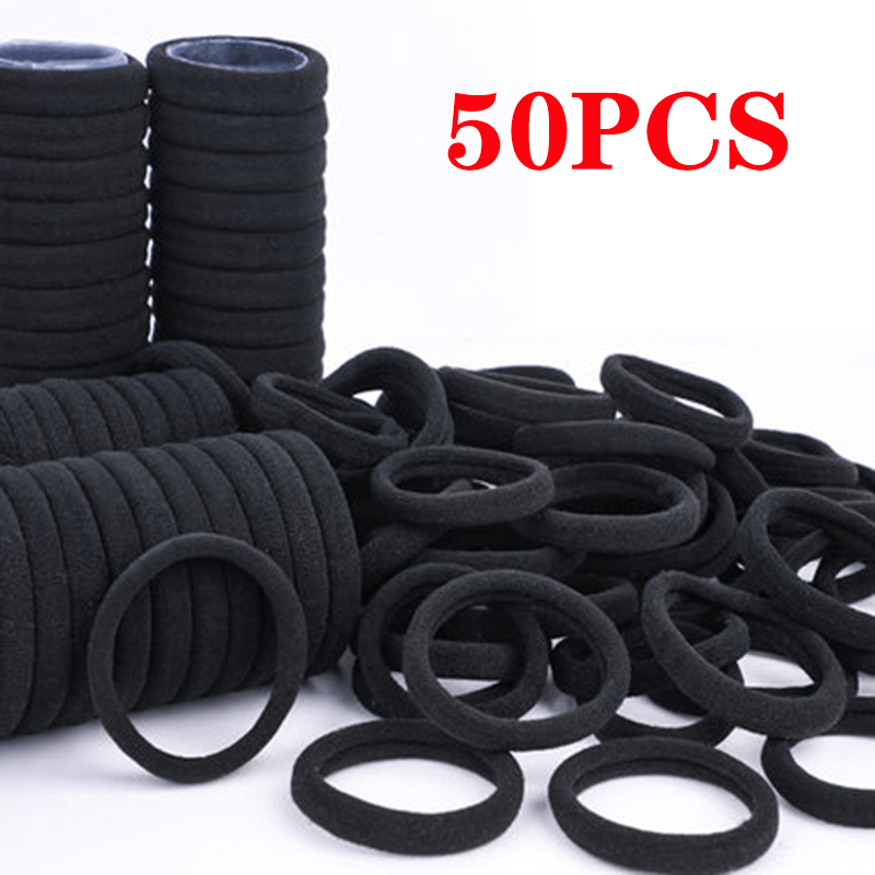 50Pcs Elastic Hair Tie Ponytail Holder Scrunchies Kids Accessories