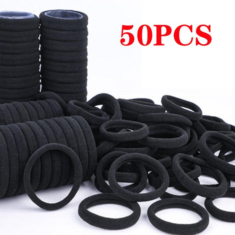 50Pcs Elastic Hair Tie Ponytail Holder Scrunchies Kids Accessories