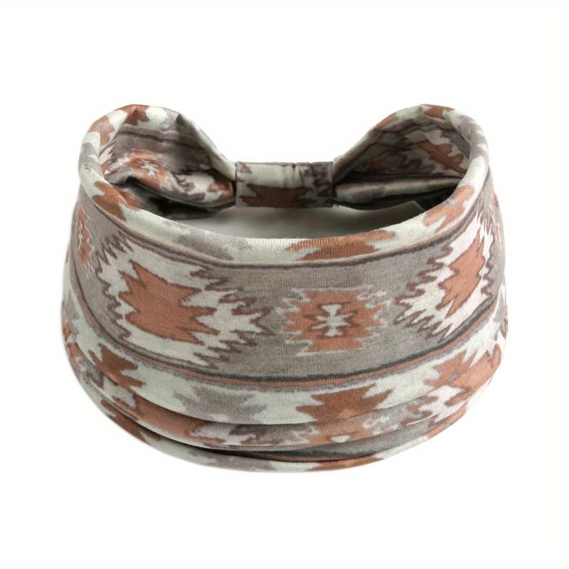 Boho Vintage Headband African Style Hair Band Elastic Wide Knot