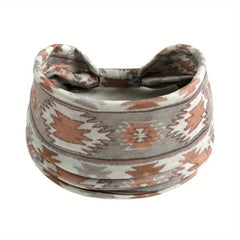 Boho Vintage Headband African Style Hair Band Elastic Wide Knot