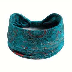Boho Vintage Headband African Style Hair Band Elastic Wide Knot
