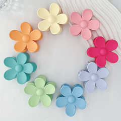 Matte Solid Flower Hair Claw Set for Women