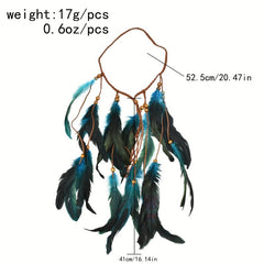 Boho Style Peacock Feather Head Band Indian Hand woven Hair Accessories
