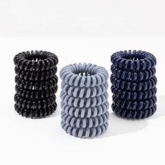 18pcs Tel Cord Hair Tie Elastic Bands Ponytail Holder Headband