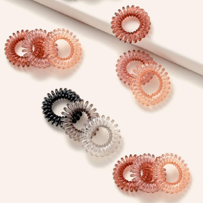 18pcs Tel Cord Hair Tie Elastic Bands Ponytail Holder Headband
