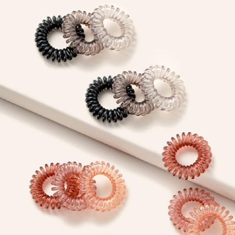 18pcs Tel Cord Hair Tie Elastic Bands Ponytail Holder Headband