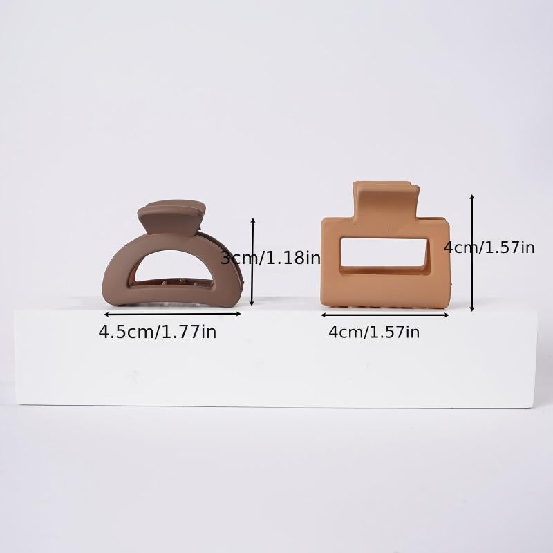 6pcs Matte Rectangle Claw Hair Claws for Women and Girls