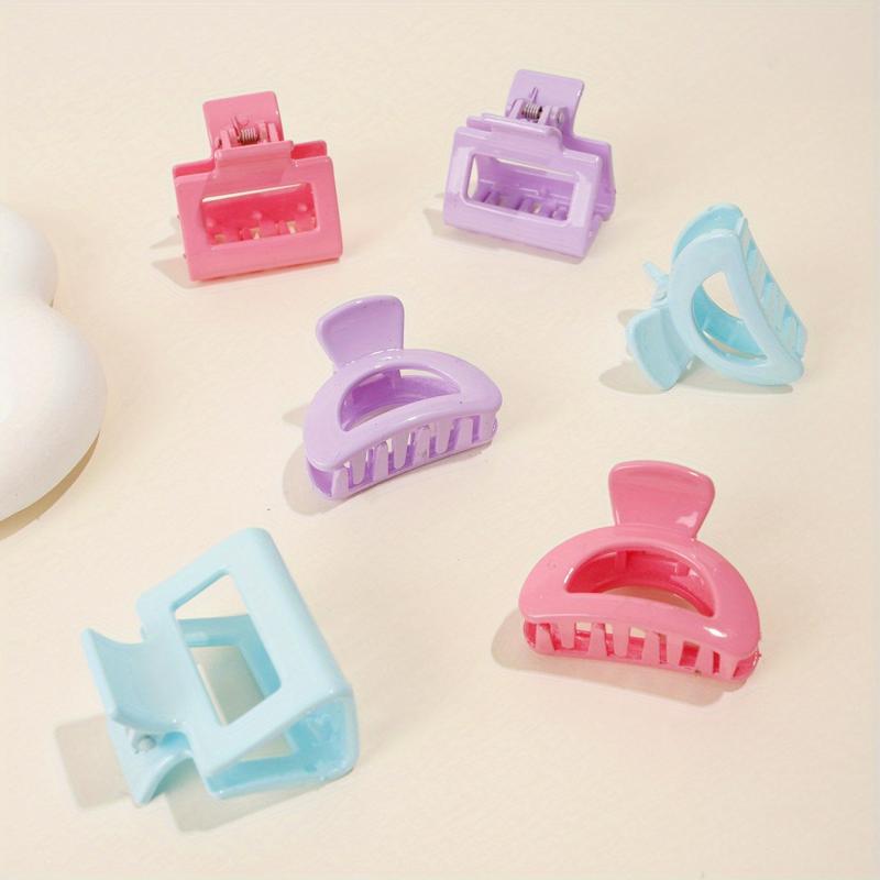 6pcs Matte Rectangle Claw Hair Claws for Women and Girls