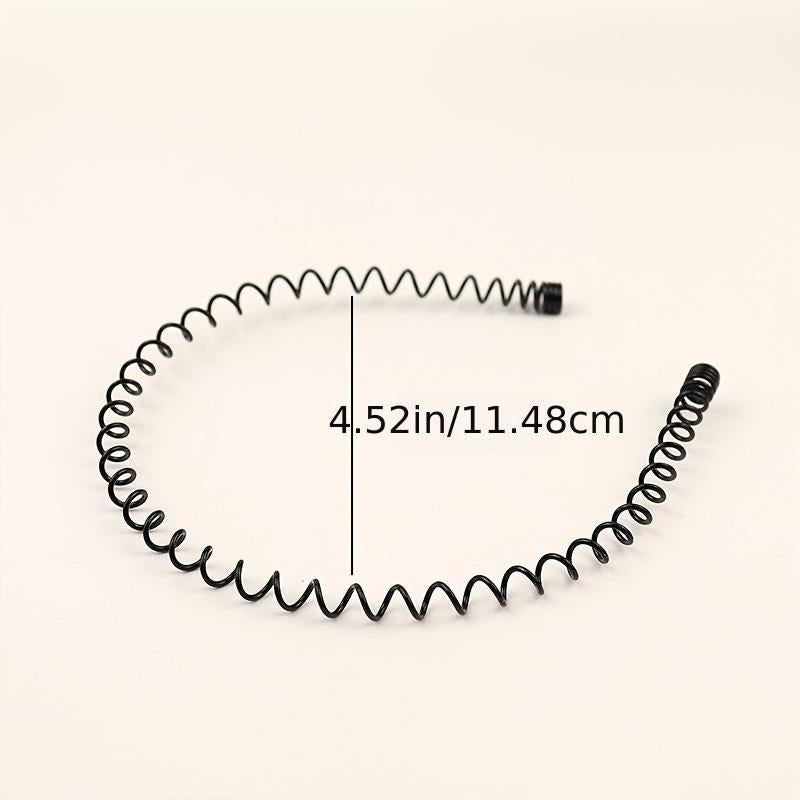 Metal Wave Hair Bands Set for Men Women Non-slip Headband