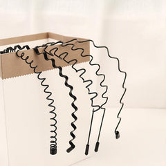 Metal Wave Hair Bands Set for Men Women Non-slip Headband