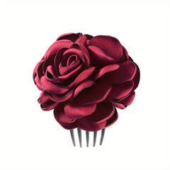 Rose Flower Hair Comb Vintage Bridal Headwear