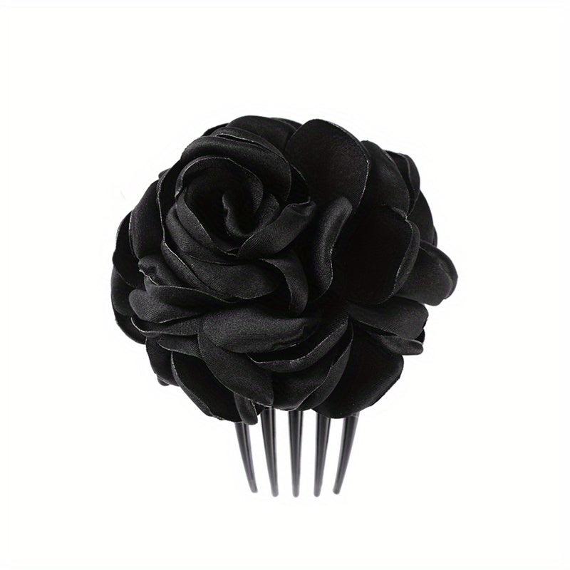 Rose Flower Hair Comb Vintage Bridal Headwear