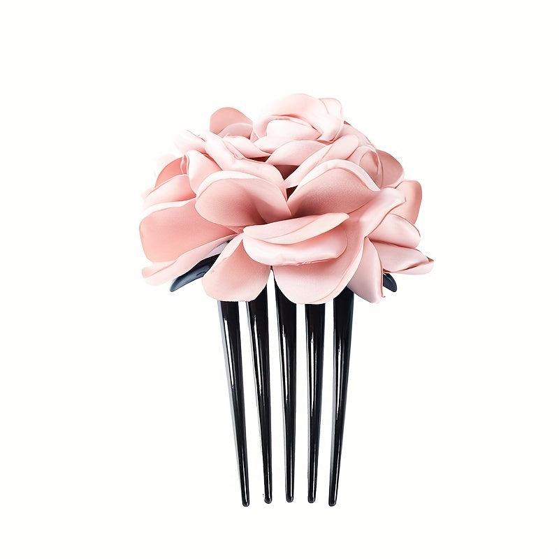 Rose Flower Hair Comb Vintage Bridal Headwear