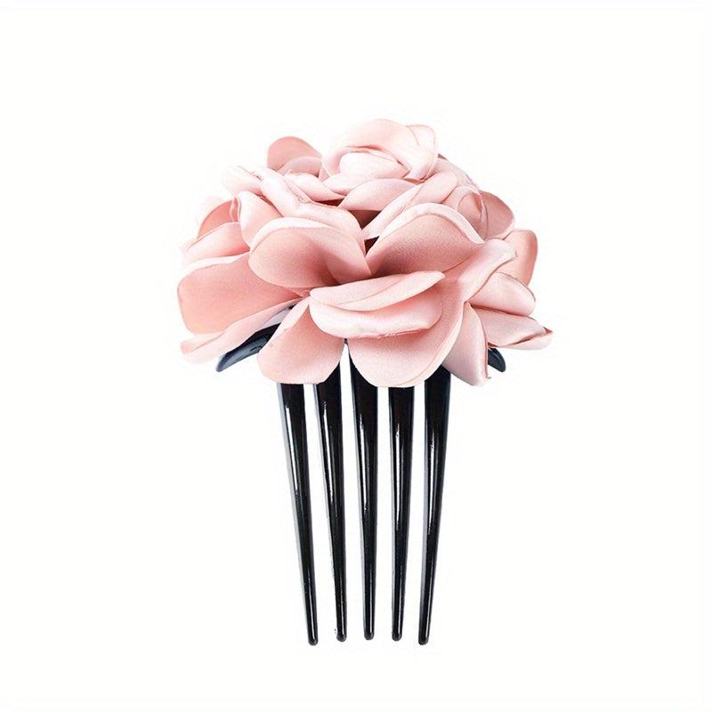 Rose Flower Hair Comb Vintage Bridal Headwear