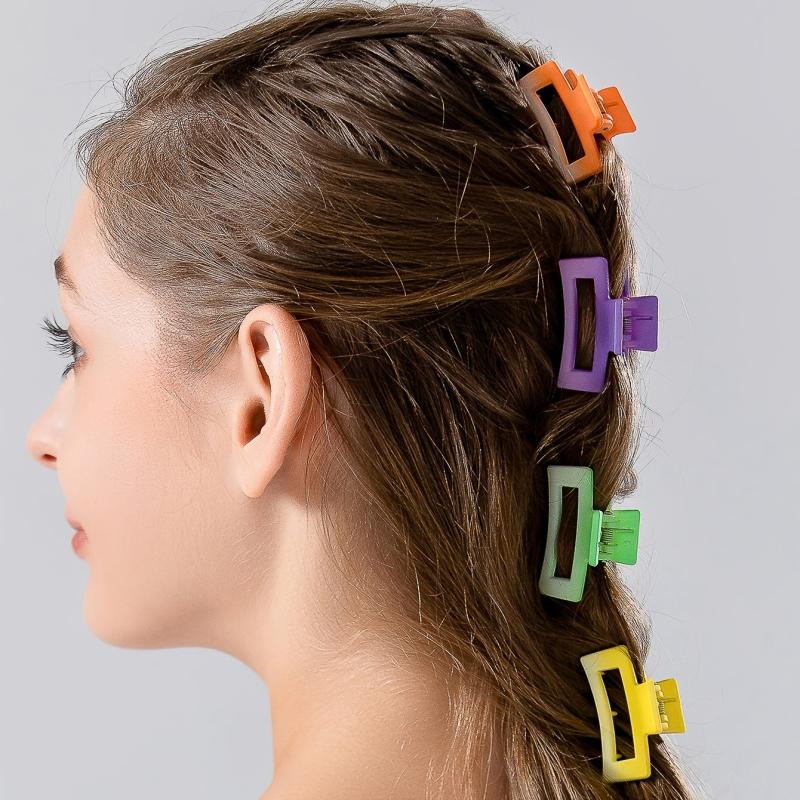 6pcs Jelly Candy Hair Claw Acrylic Hair Claw Hair Claw Crab Hair Clip