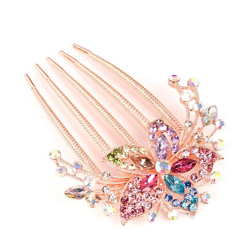 Crystal Bridal Headpieces Rhinestone Floral Hair Clips