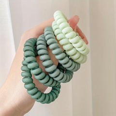 6 Pcs Spiral Hair Ring High Elasticity Head Rope Female Hair Rope
