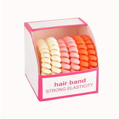 6 Pcs Spiral Hair Ring High Elasticity Head Rope Female Hair Rope