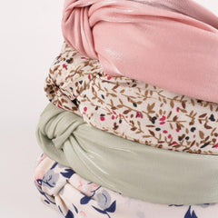 4pcs Floral Flower Print Headband Vintage Hair Accessories
