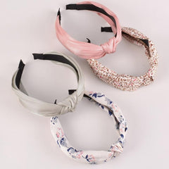 4pcs Floral Flower Print Headband Vintage Hair Accessories